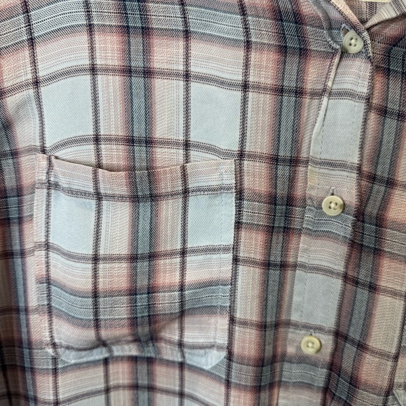 Mossimo | Women's Plaid Button-Up Shirt Boyfriend Fit Size XL - Picture 7 of 9